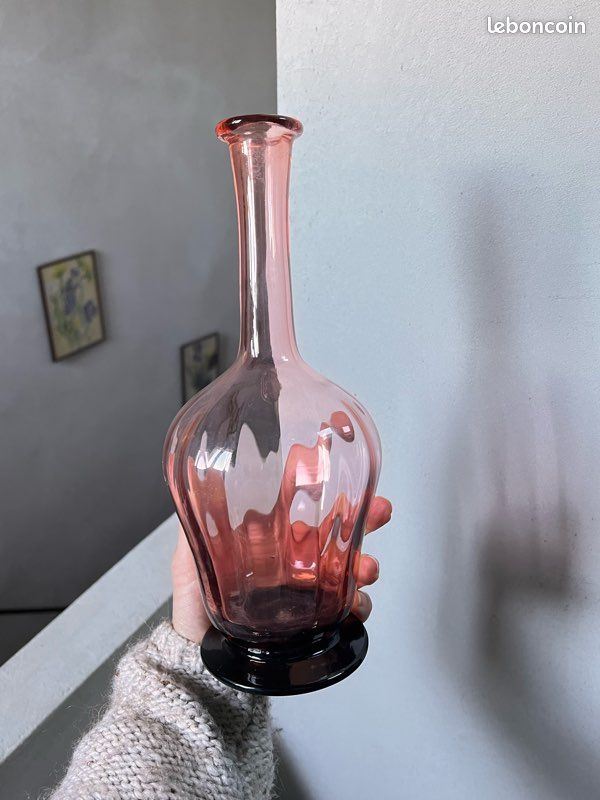 Carafe à Liqueur Années 50 – Style Art Déco Avec Tourniquet Et Verres – États-Unis