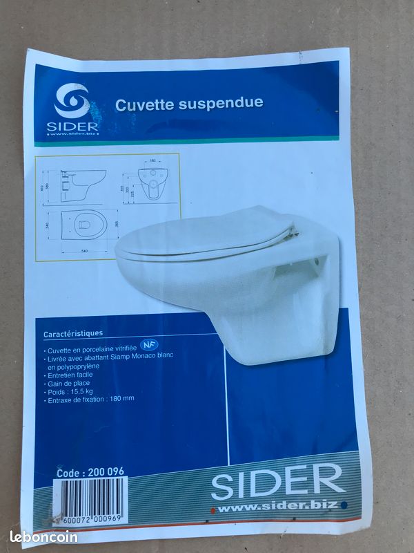 Cuvettes pour WC suspendu Neuves, jamais posées (image 1)