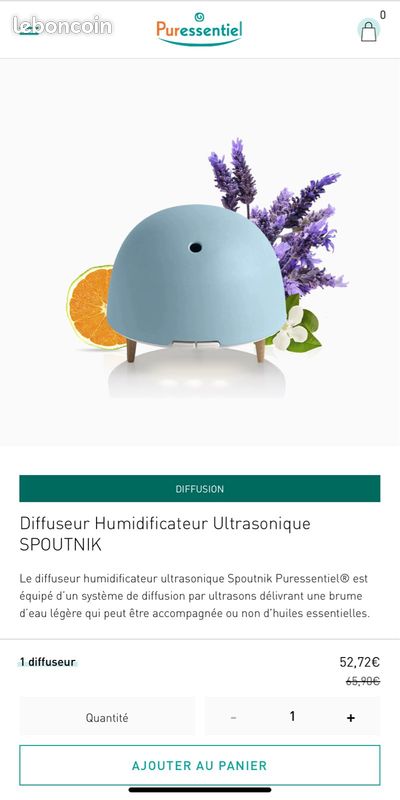 PURESSENTIEL DIFFUSEUR BRUMISATEUR HUMIDIFICATEUR API