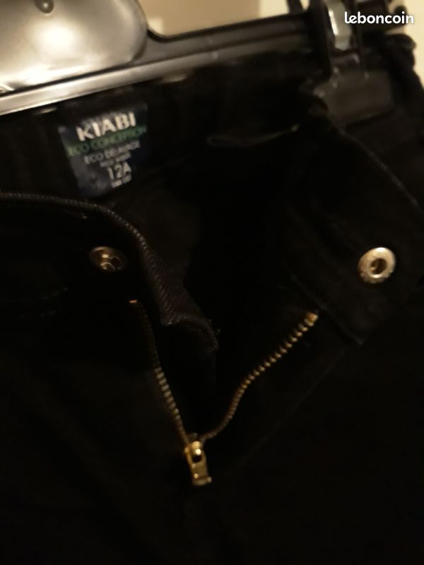 Pantalon jean noir 12 ans (image 2)