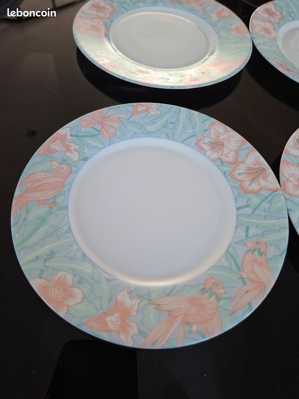 Lot de 6 assiettes plates et 6 assiettes a dessert Arcopal vintage (image 8)