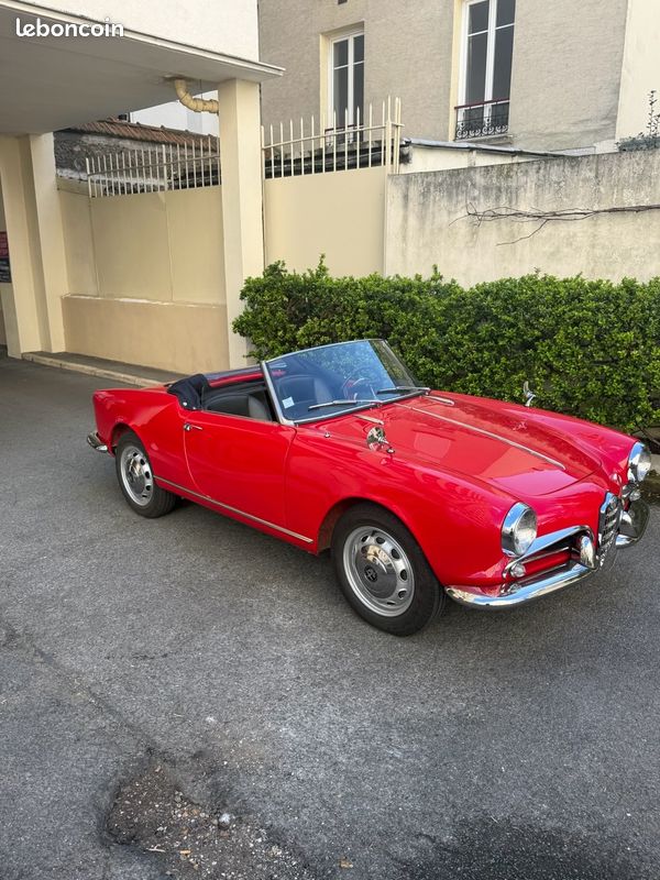 Alfa Romeo Giulietta cabriolet 1957 – Rouge – Restaurée à neuf (image 1)
