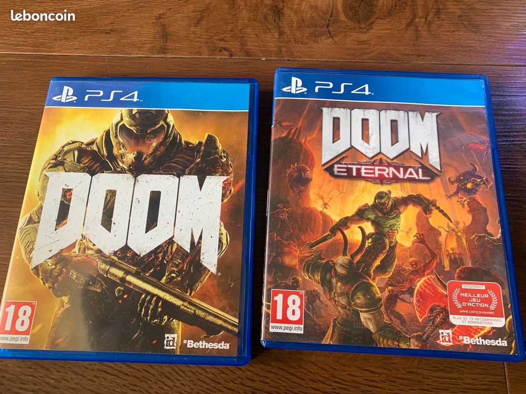 2 jeux PS4 Doom + Doom Eternal (image 1)