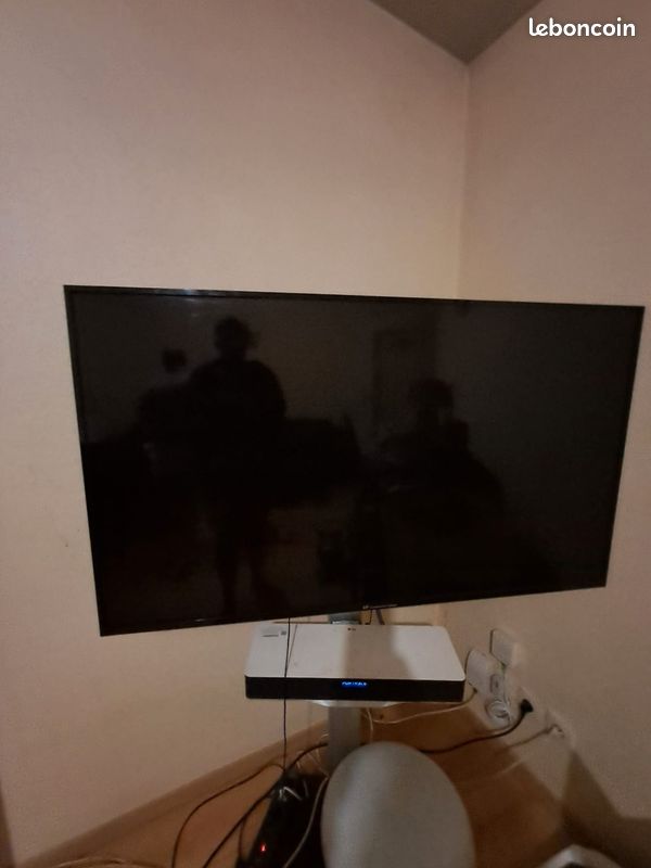 Télé, table de télé, lit grand (image 3)