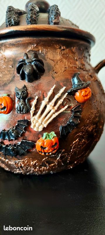 Anneau Décoratif Pour Bougie Halloween - Poterie Verte - Artisanat US