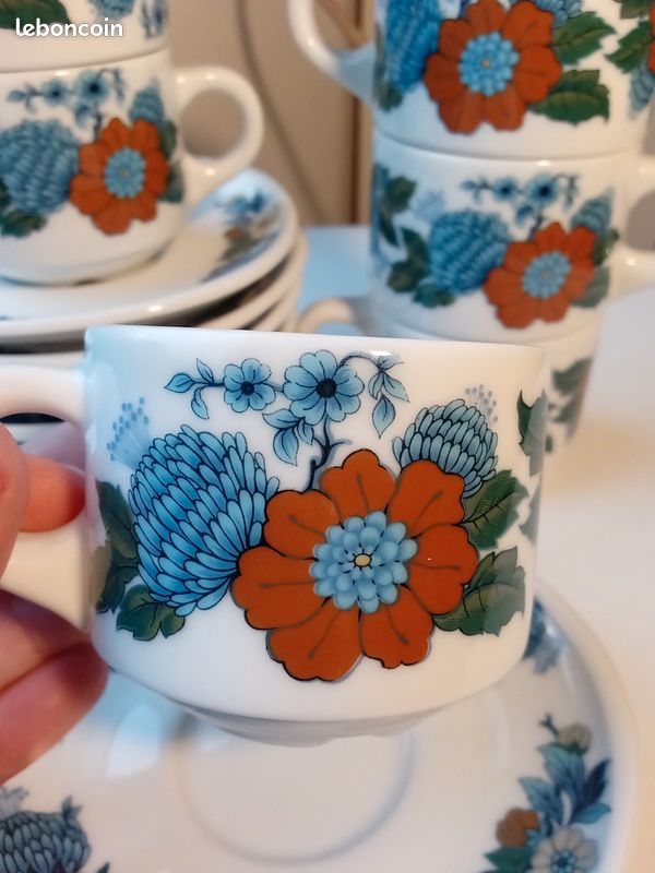 ANCIENNE TASSE Thé CAFE SOUCOUPE PORCELAINE A FLEURS CUP OF TEA