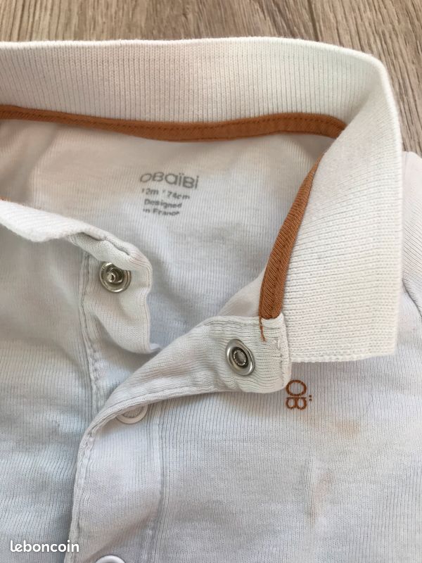 Lot 3pcs :1 jean et 1 body obaibi coton bio 12 mois (image 12)