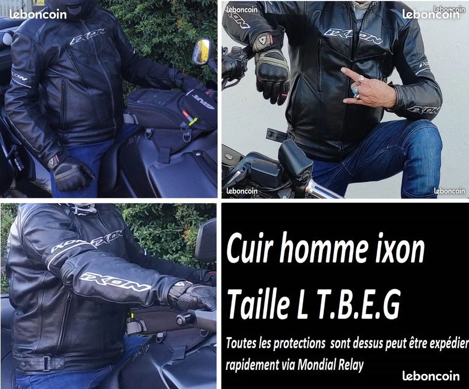 Entrejambe (chaps) Cuir Noir Frangé Taille M - Excellent état, Neuf