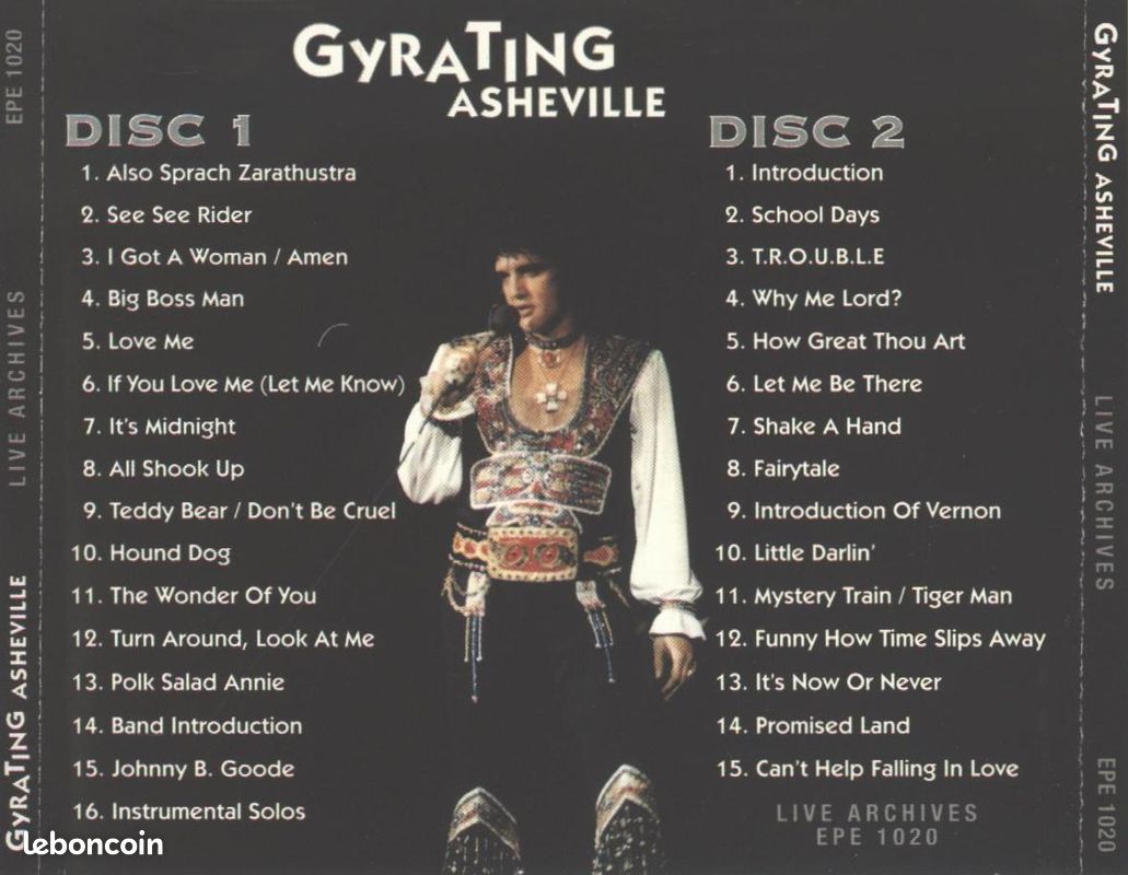 Elvis presley gyrating asheville 2 cd 23/7/75 show (image 2)