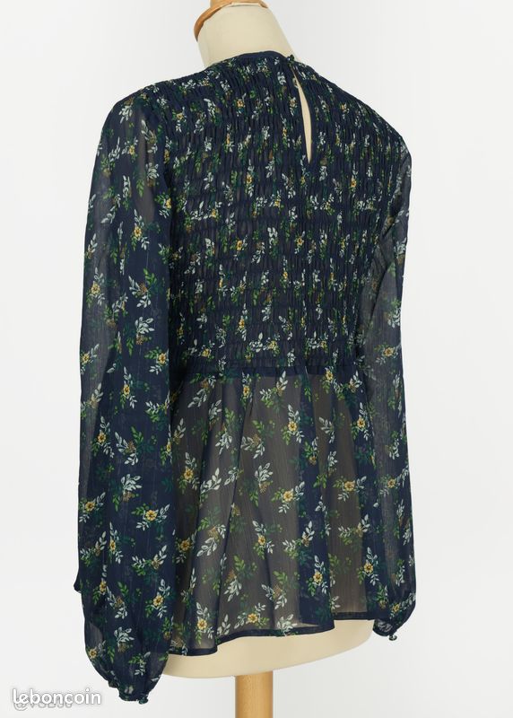 Blouse Monoprix Taille 38 écru Viscose - Occasion Comme Neuve Manches Longues