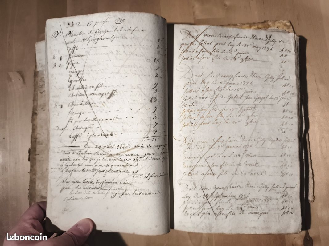 Livre de raison manuscrit d'un artisan de Calvisson (Gard) (image 7)