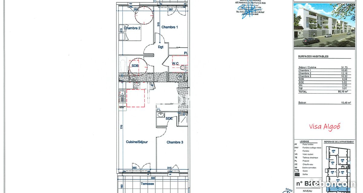 Appartement 4 pièces 80 m² · à Avignon · 80 m² · 860 €