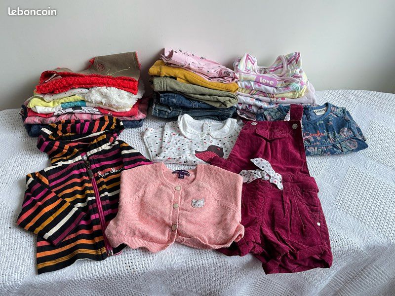 Lot de 23 vêtements de bébé fille mois Vêtements bébé