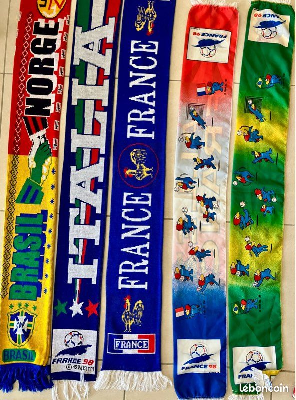Écharpe Supporter Vintage France 98 Mondial 1998, Mascotte Footix (occasion)