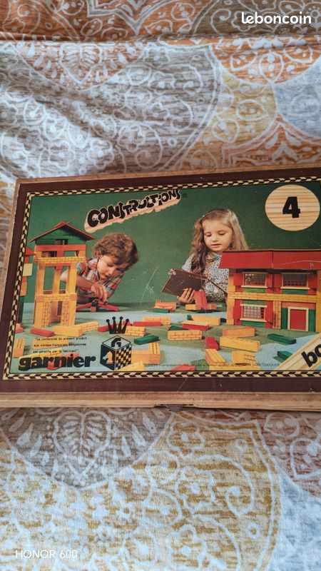Jeu de construction en bois vintage (image 1)