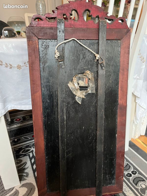Pendule murale Régulateur en bois – Décor "Poule & Grillage" – Style Rustique (image 2)