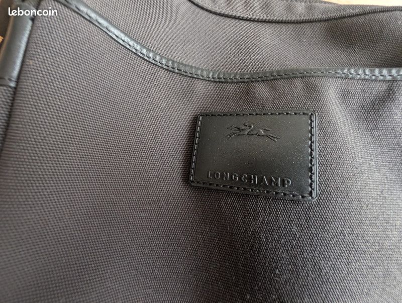 Sac bandoulière Boxford - Toile recyclée - Noir - Marque : longchamp (image 3)