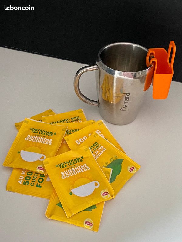 Mug personnalisé en acier et thé (image 2)