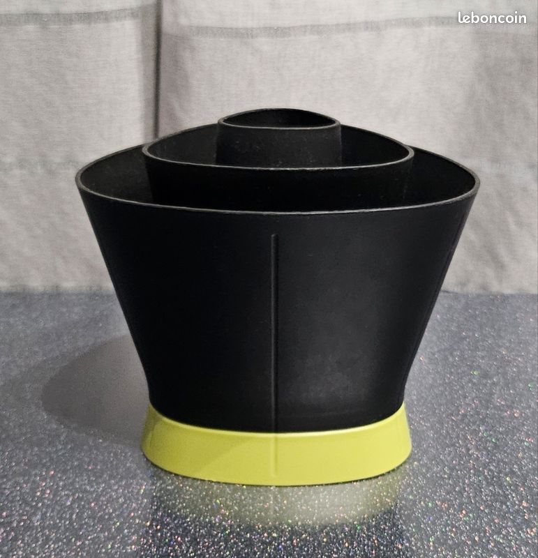 Porte-Ustensiles Tupperware Noir Et Vert – Plastique, 19x17 Cm (Occasion)