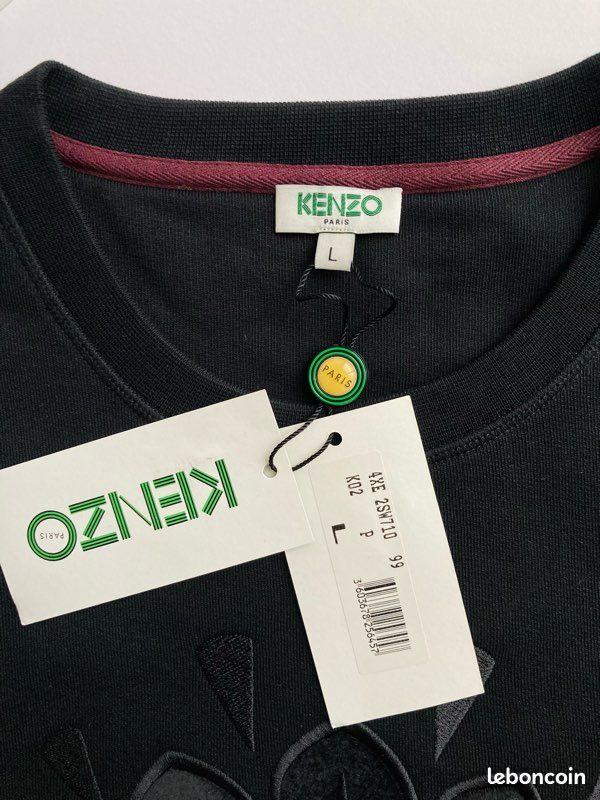 Kenzo paris sweat-shirt sweater iconique avec une broderie