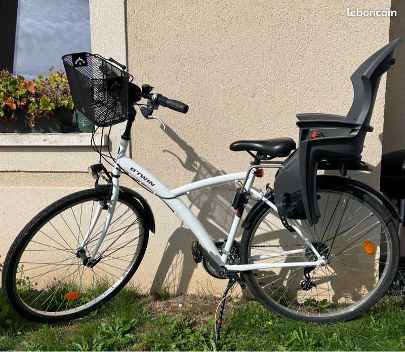 Vélo adulte + siège enfant + panier + béquille (image 1)