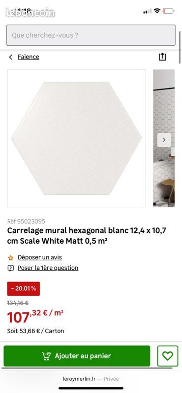 Carreaux Faïence Hexagonaux (image 3)