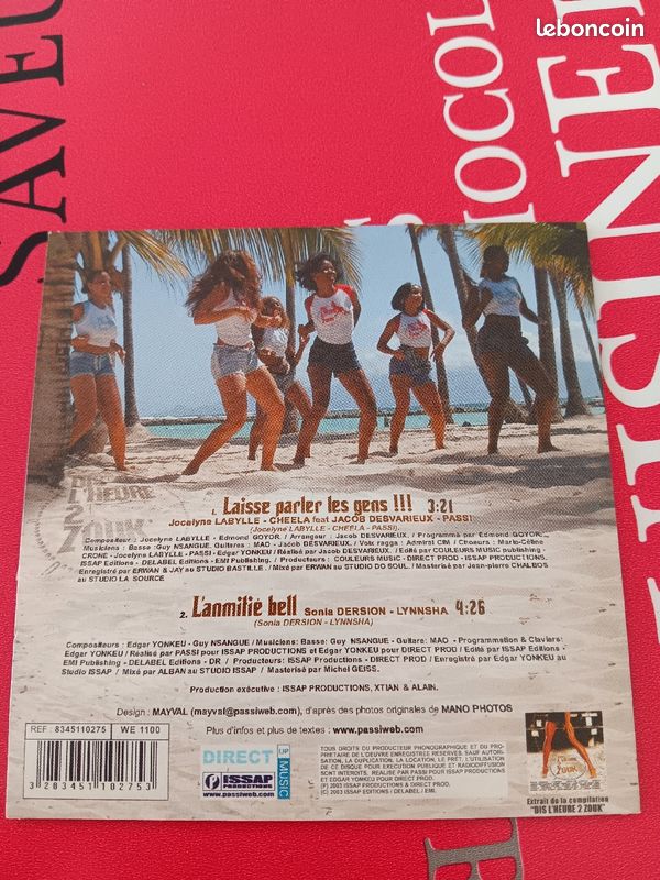 Pochette carton CD Jocelyne Labylle/Cheela Laisse parler les gens (image 2)