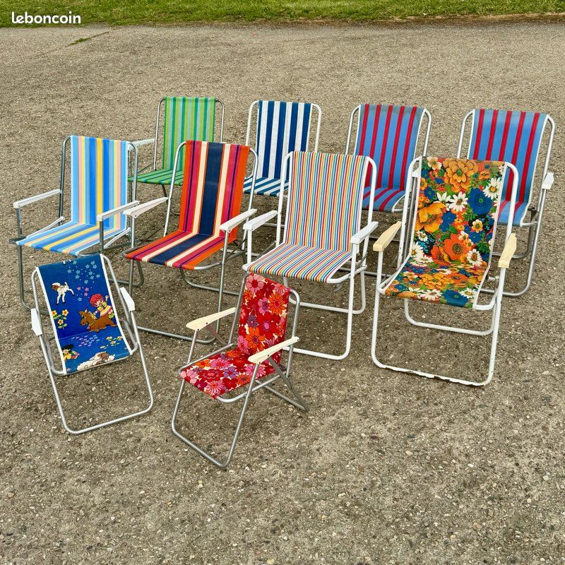 Chaise De Camping Pliable Vintage Bohème – Fer, Oxford, 1,4 Kg, 100 Kg Max, Sac Inclus, Pour Pelouse, Plage, Rando