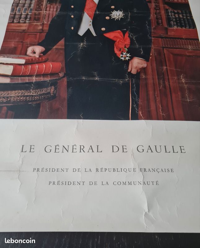Affiche portrait officiel du Général de Gaulle (image 6)