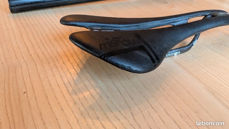 Selle De Vélo Course Vintage San Marco - Noir, Skiai, Avec Tige 26 Mm - Fabriquée En Italie