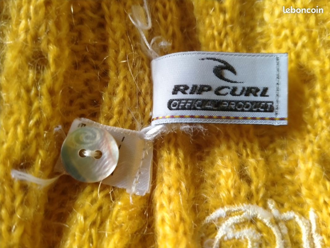 Gilet jaune RIP CURL, avec boutonnage sur le devant, taille 40/42 (image 4)