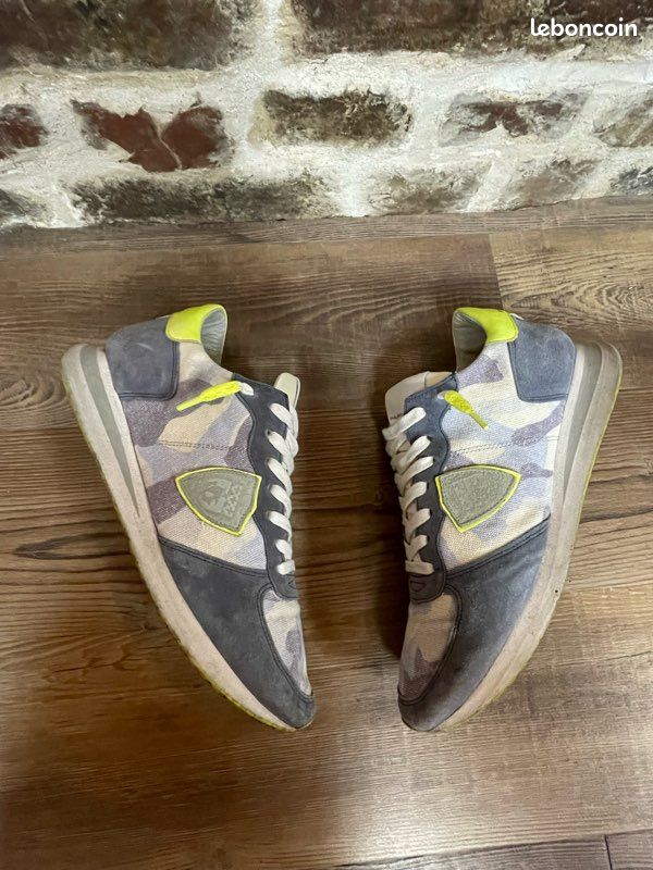 Camouflage Basket Philipp Model Basket Philippe Model Bleu Camo