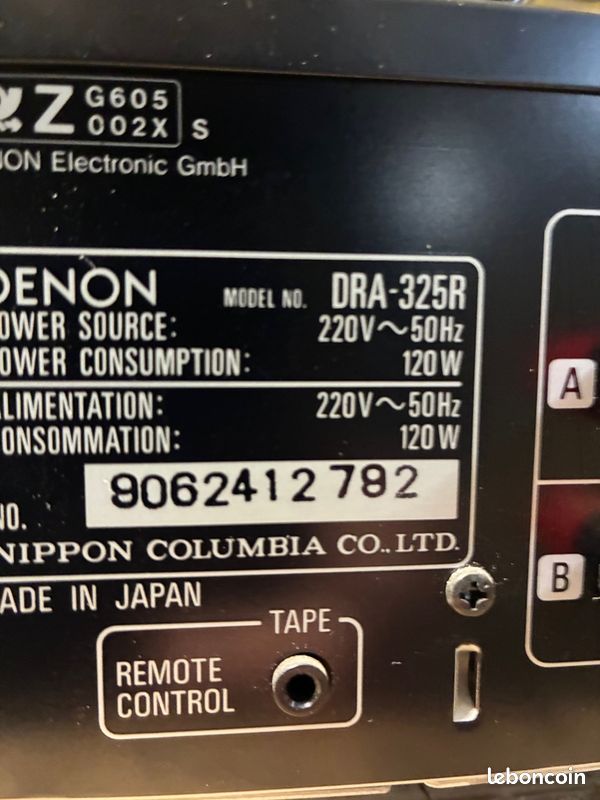 Chaine Hi-Fi vintage Denon 2 éléments + 2 enceintes JMlab (image 7)