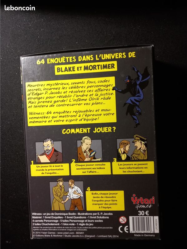 Jeu Blake et Mortimer Witness complet (image 2)