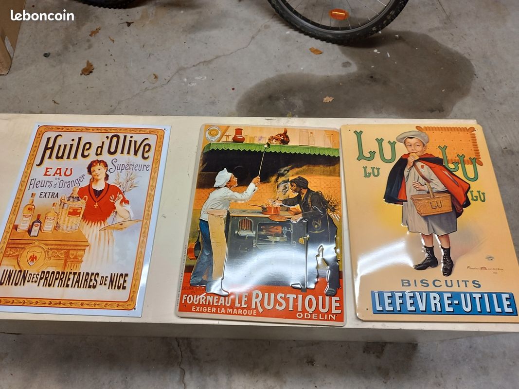 Lot De 3 Vieilles Plaques De Vélo - Anciennes - Pour Collection Ou Déco