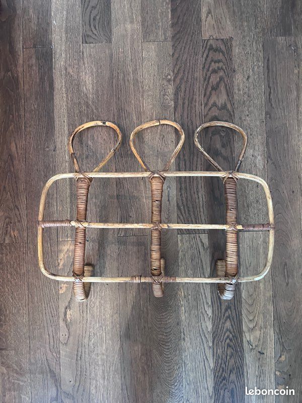 Porte manteau rotin vintage (image 2)