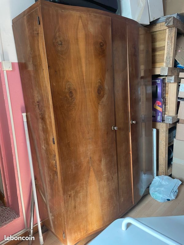 Armoire ancienne Art déco 1959/1960 2 portes (image 1)
