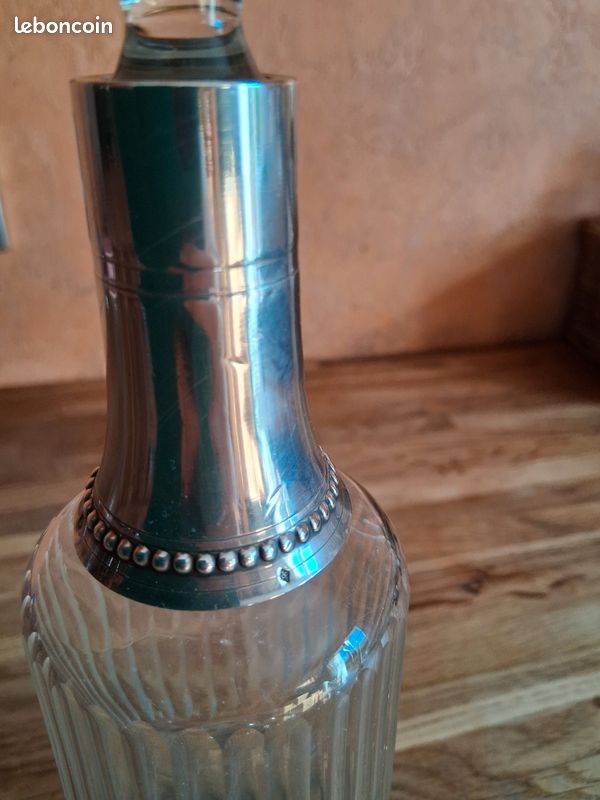 Carafe cristal et argent massif avec poinçon (image 3)