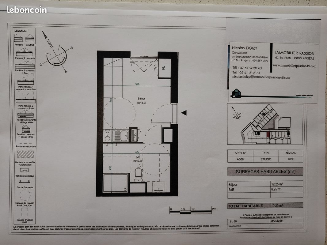Appartement 1 pièce 19 m² · à Trélazé · 19 m² · 99 000 €
