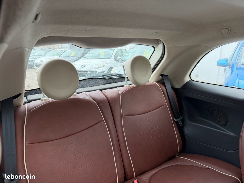 Fiat 500 1.2 69 ch. Intérieur Cuir/Clim auto bi-zone/Toit panoramique/Jantes alu– 123 500 kms. Citadine chic et intemporelle. CT OK (image 4)