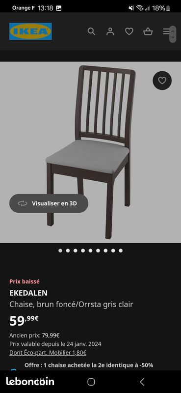 Vend table de salle à manger + 4 chaises (image 1)