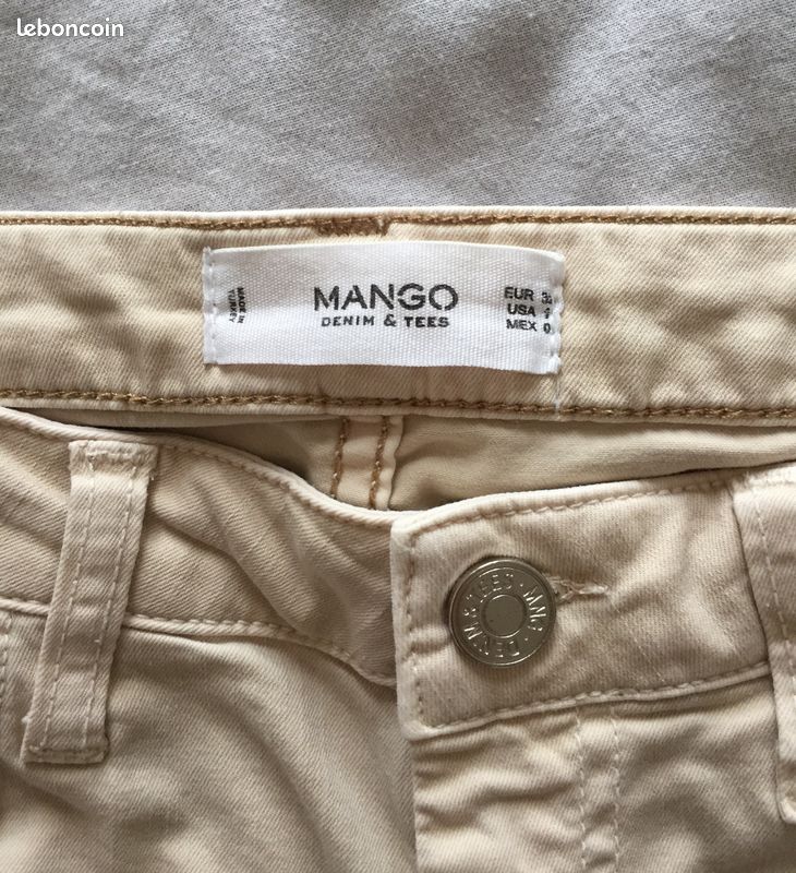 Jean beige Mango (image 3)