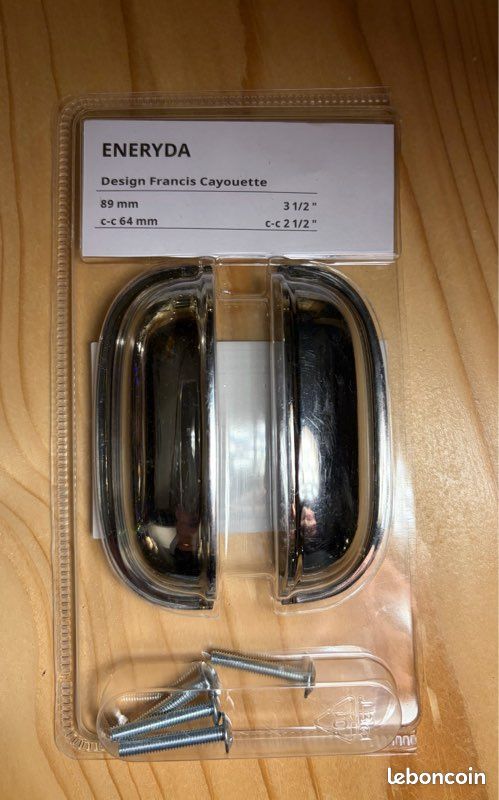 Poignee ikea eneryda coquille ARGENT (image 1)