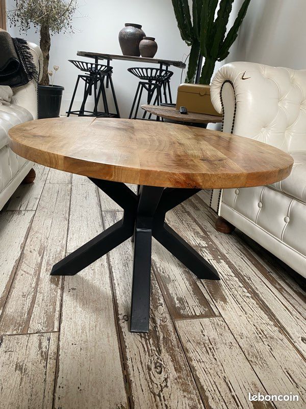 Table basse bois massif (image 1)