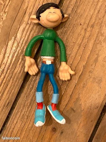Figurine Gaston Lagaffe Quick - 12cm Avec Oreiller - PVC - Neuf Sous Blister