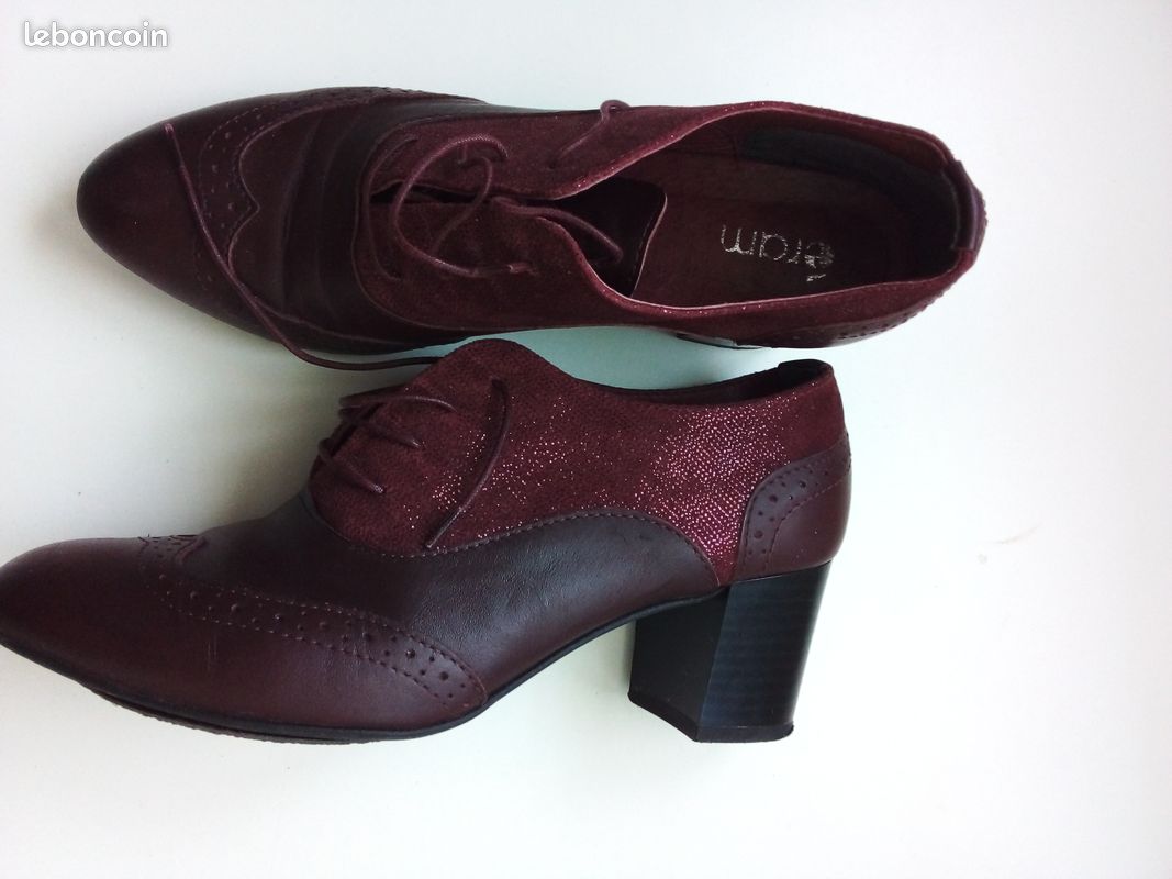 Eram Chaussure Femme Richelieu Talon Chaussures à Lacets Et Talons