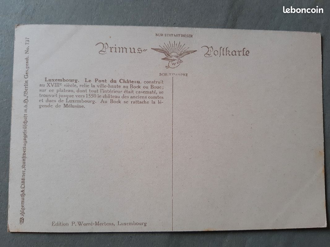 Carte postale ancienne en couleurs Luxembourg (image 2)