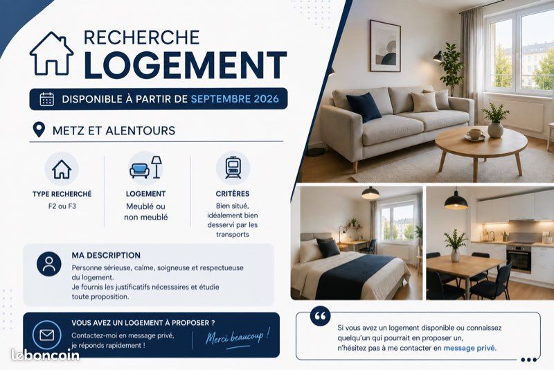 Appartement 2 pièces 60 m² · à Metz · 60 m² · 600 €/mois