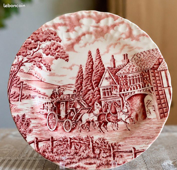Service de table complet anglais Myott Meakin neuf rose et blanc (image 4)