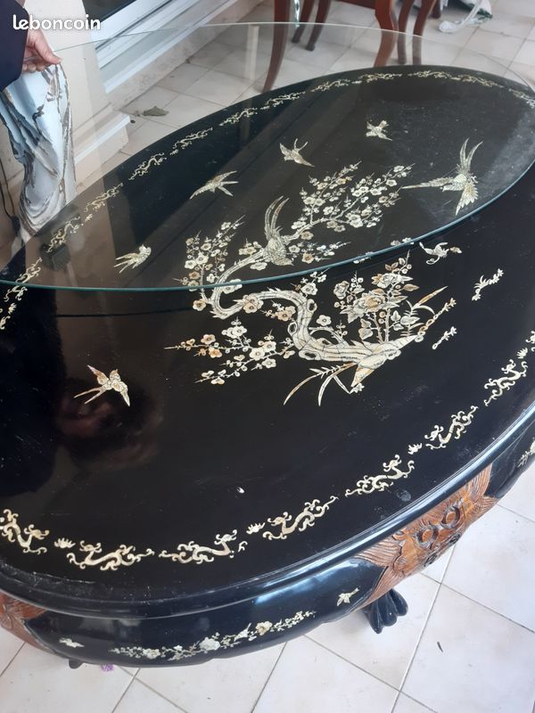Vend table de salon style laqué chinois (image 3)